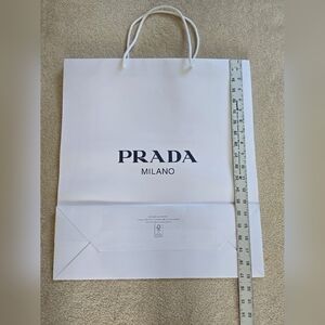 Prada White Milano Shopping Bag